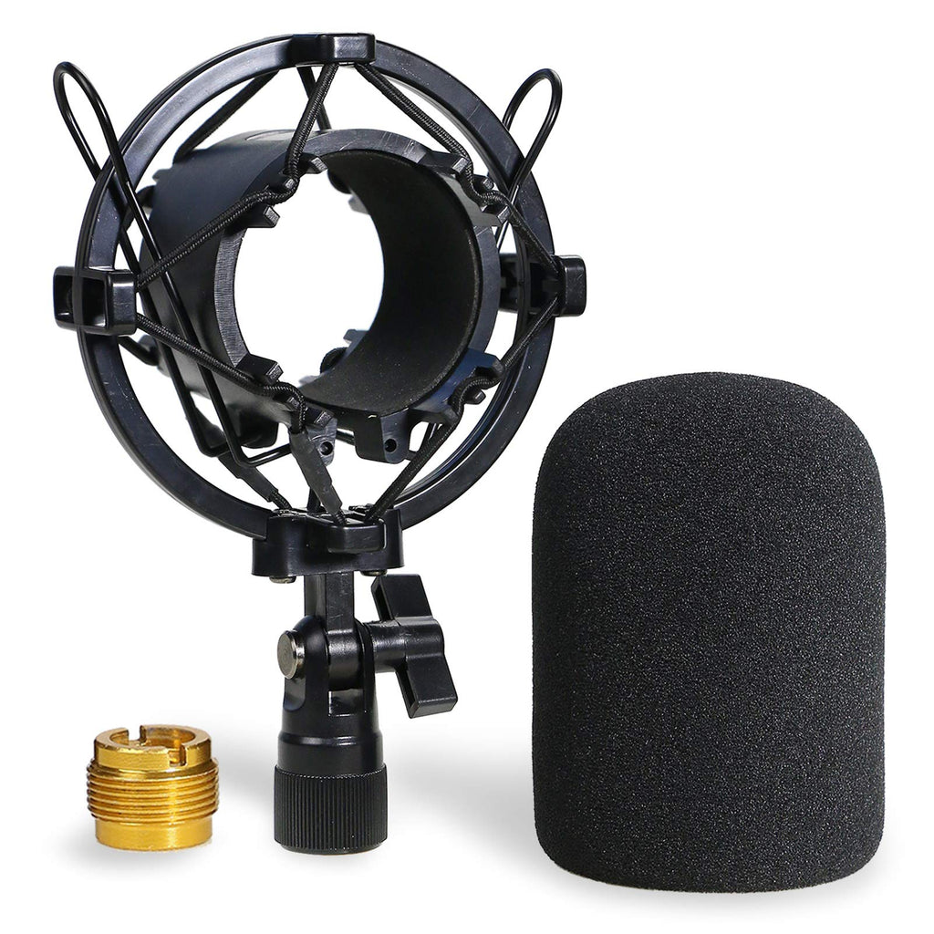  [AUSTRALIA] - SUNMON AT2020 Mic Shock Mount and Foam Windscreen For Audio Technica AT2020 Microphone