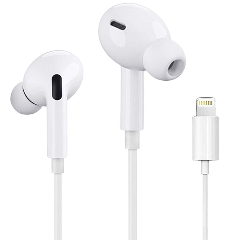  [AUSTRALIA] - iPhone Earbuds with Lightning Connector(Built-in Microphone & Volume Control) in-Ear Stereo Headphone Headset Compatible with iPhone SE/12/11/X/8 7/8 7 Plus/ipad[Apple MFi Certified] All iOS System White