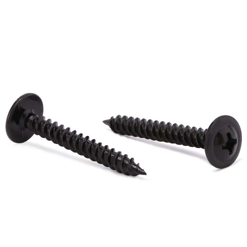  [AUSTRALIA] - #8 x 1-1/4" Wood Screw 100Pcs Alloy Steel Standard Thread Truss Head Fast Self Tapping Black Oxide by SG TZH 100 #8 x 1-1/4"