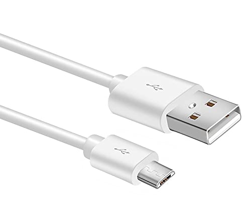  [AUSTRALIA] - Designed for Amazon, Long 2M Micro USB Power Charging Cable Cord Wire Compatible with Amazon Kindle Paperwhite, Oasis & Kindle Kids E-Readers, Fire TV Stick (White)