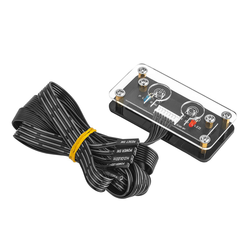  [AUSTRALIA] - OwlTree Desktop Computer Power Button PC Switch External Power Switch Power Supply Button Restart Button for PC Case Motherboard Switch On Off Power SW Cables