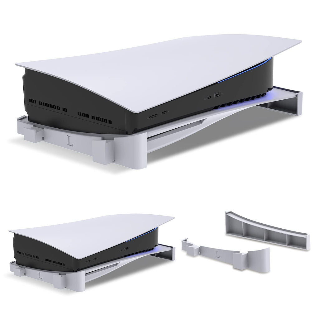  [AUSTRALIA] - FASTSNAIL Horizontal Stand for Playstation 5, Console Lay Down Stand for PS5 with Adjustable Snap-in Bracket and Nonslip Rubber Feet, Gaming Accessories Kit Compatible with PS5 DE and UHD