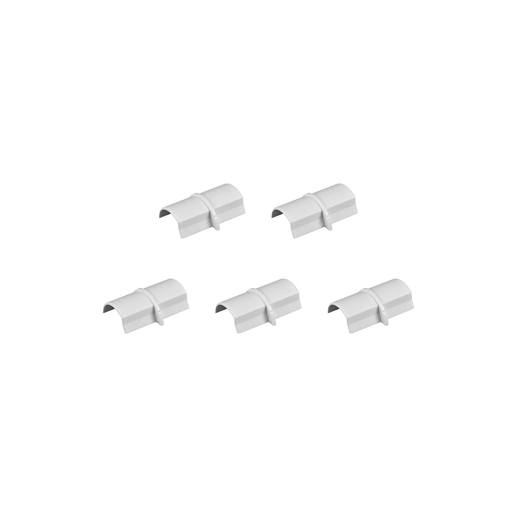  [AUSTRALIA] - D-Line Medium Cable Raceway Connector, for use with 1.18" (W) x 0.59" (H) Cable Cover - 5-Pack, White