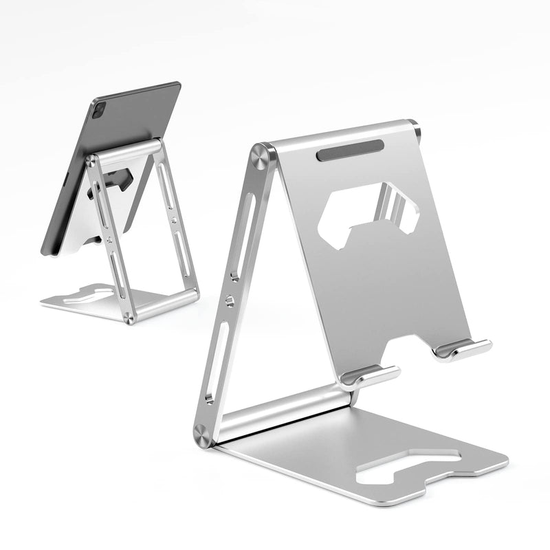  [AUSTRALIA] - Foldable Tablet Stand Holder – Aluminum Adjustable iPad Stand Dock for Desk , Desktop Tablet Mount Compatible with iPad Pro 12.9, iPad Mini Air 4, Surface Pro, Switch, Kindle, 4"-13" phone and Tablets