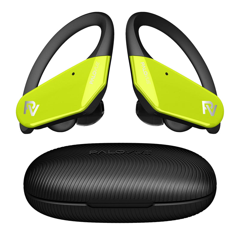  [AUSTRALIA] - PALOVUE Wireless Earbuds Earphones, Bluetooth 5.2 Headphones and CVC8.0 Noise Cancelling Earbuds with 4 Mic for Sports, Qualcomm CSR (Green) Green