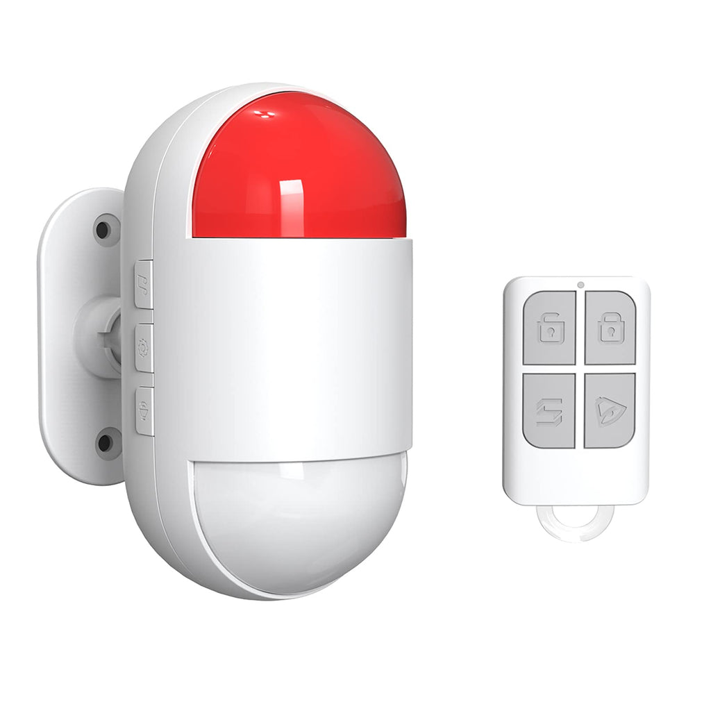  [AUSTRALIA] - Motion Sensor Alarm, PIR Indoor Motion Detector with Siren, 125dB Motion Detector with Remote Control(White)
