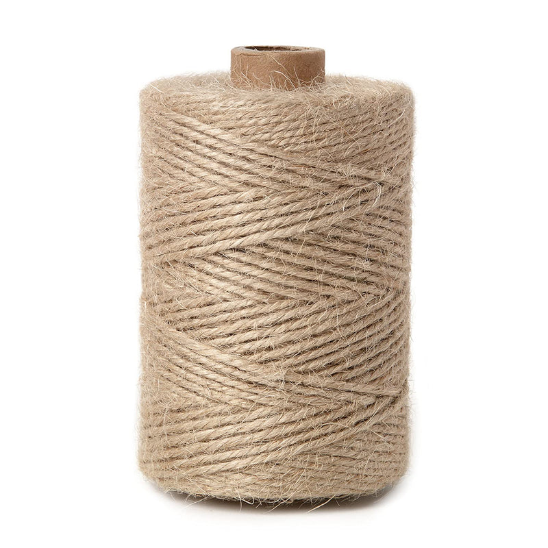  [AUSTRALIA] - Natural Jute Twine 1mm 328 Feet Crafting Twine String for Crafts Gift, Craft Projects, Wrapping, Bundling, Packing, Gardening and More, Jute Rope to Use Around The House and Garden