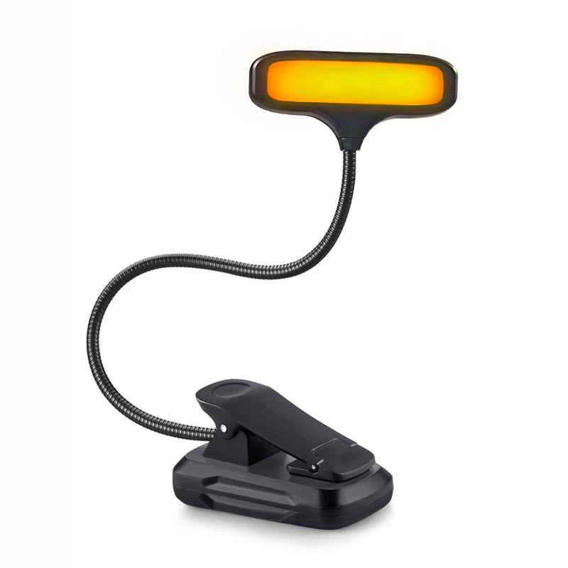 [AUSTRALIA] - ONEVER Mini Clip on Reading Light for Books in Bed, Rechargeable Battery Powered Book Light with 3 Brightness Levels, Up to 8 Hours Table Lamps, Perfect for Bookworms Kids Travel Light Black
