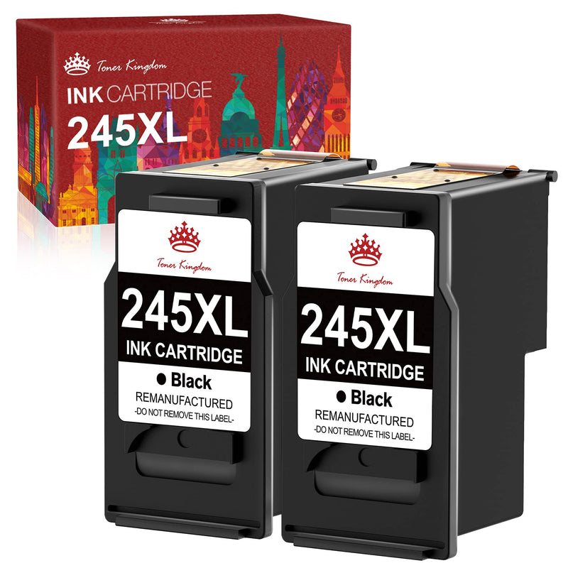  [AUSTRALIA] - Toner Kingdom Remanufactured Ink-Cartridge Replacement for Canon PG-245 PG-245XL 245XL 245 XL PG-243 for Canon PIXMA MX490 MX492 MG2522 MG2420 MG2420 MG2924 MG2920 TS3122 IP2820 Printer Ink (2 Black)