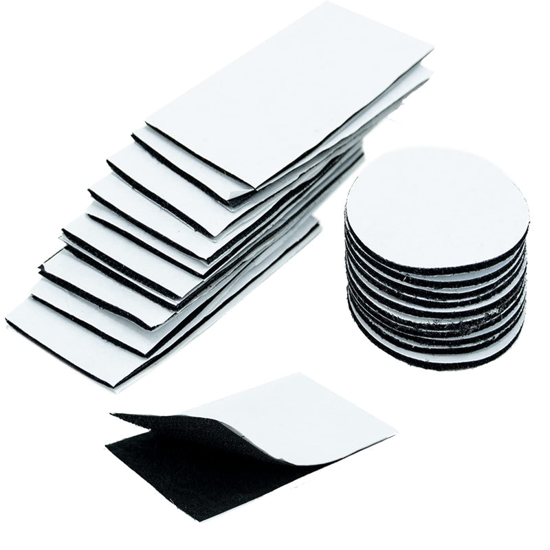  [AUSTRALIA] - 20PCS Heavy Duty Hook and Loop Tapes Heavy Duty Mounting Tapes Industrial Strength Fasteners Sticky Back Double Sided Strips for Home Office (510cm Square & 6cm Circle)