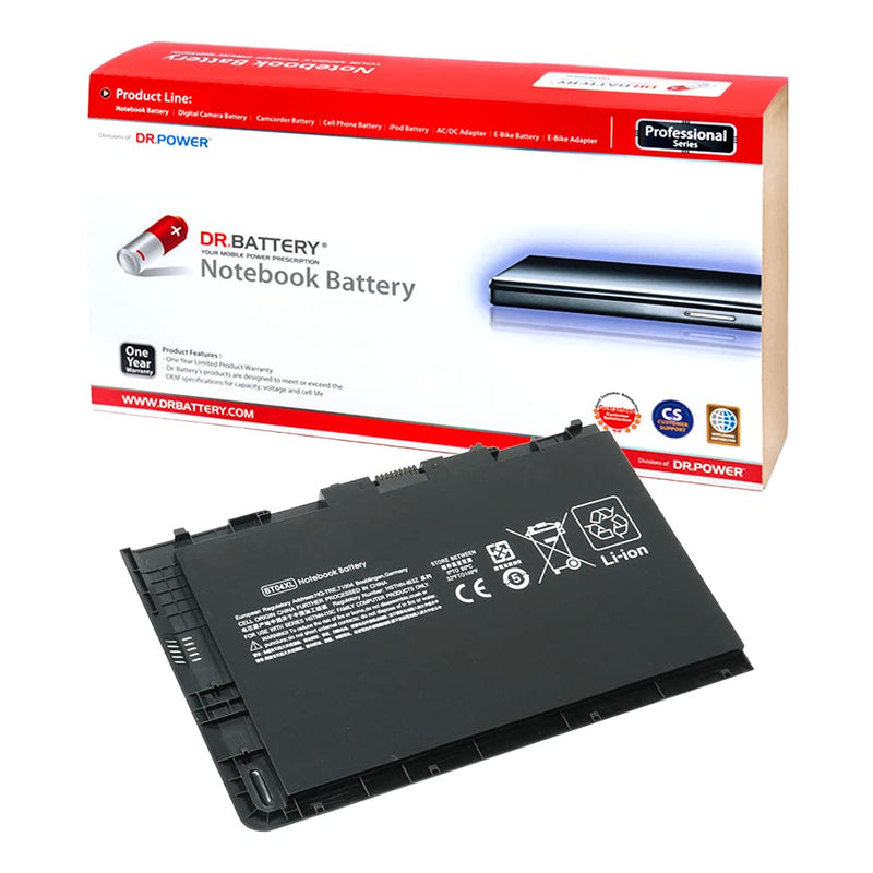  [AUSTRALIA] - DR. BATTERY BT04XL Battery Compatible with HP EliteBook Folio 9470m 9480m 9470 Series BT04 BA06XL H4Q47AA 687945-001 HSTNN-IB3Z HSTNN-I10C HSTNN-DB3Z BA06 696621-001687517-171 [14.8V/3500mAh/52Wh]