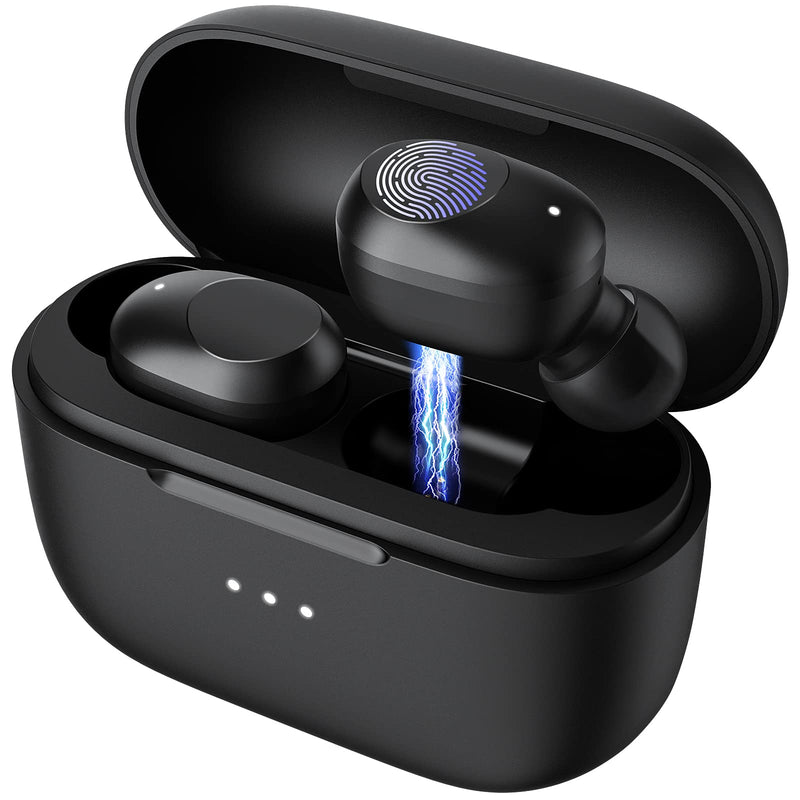  [AUSTRALIA] - Haylou GT5 True Wireless Earbuds, Bluetooth Earphones with Charging Case and Mic for iPhone Android, Low-Lantecy Game Mode, Wireless Charge, Clear Sound, In-Ear Stereo Headphones for work, home office BLACK