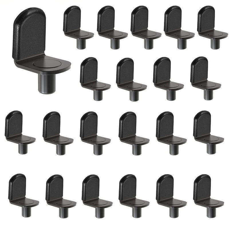  [AUSTRALIA] - Shelf pins, Glass Supports Furniture Cabinet Closet Bookcase Shelf Bracket-Style Pegs, Black 30 Pack.A