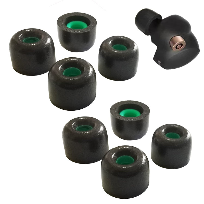  [AUSTRALIA] - Luckvan Memory Foam Eartips for Sony WF-1000XM4 Earbuds Tips Replacement Sony Earbuds Foam Tips Sony WF WI XBA Series WF-SP900 WF-XB700 WI-1000X Fit Charging Case 4 Pairs M Black Black-M