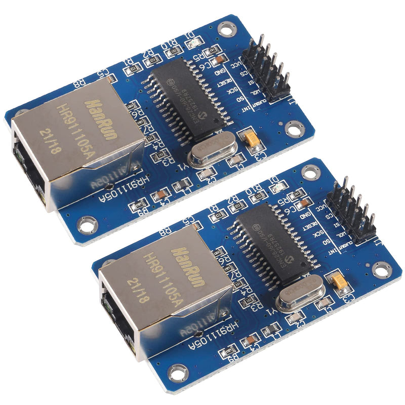  [AUSTRALIA] - AITRIP 2PCS ENC28J60 ENC28J60-I/SO HR911105A Ethernet LAN Network Module SPI Interface 3.3V for Arduino AVR PIC LPC STM32