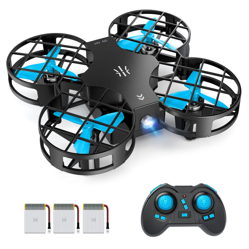  [AUSTRALIA] - UranHub Mini Drone for Kids, RC Beginner Drone Indoor Quadcopter Helicopter with Altitude Hold, Headless Mode, 3D Flip, Speed Adjustment and 3 Batteries