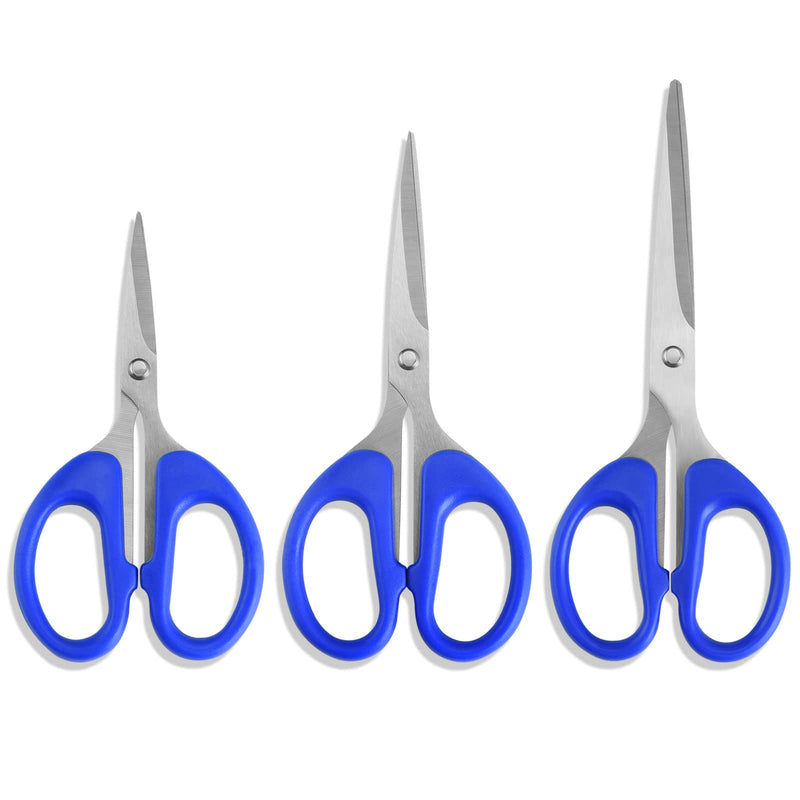  [AUSTRALIA] - ATO-DJCX 4.7" 5.5" 6.3" Scissors All Purpose Craft Small Scissors for Office School Household Home Supplies,Stainless Steel Razor Blades,Blue