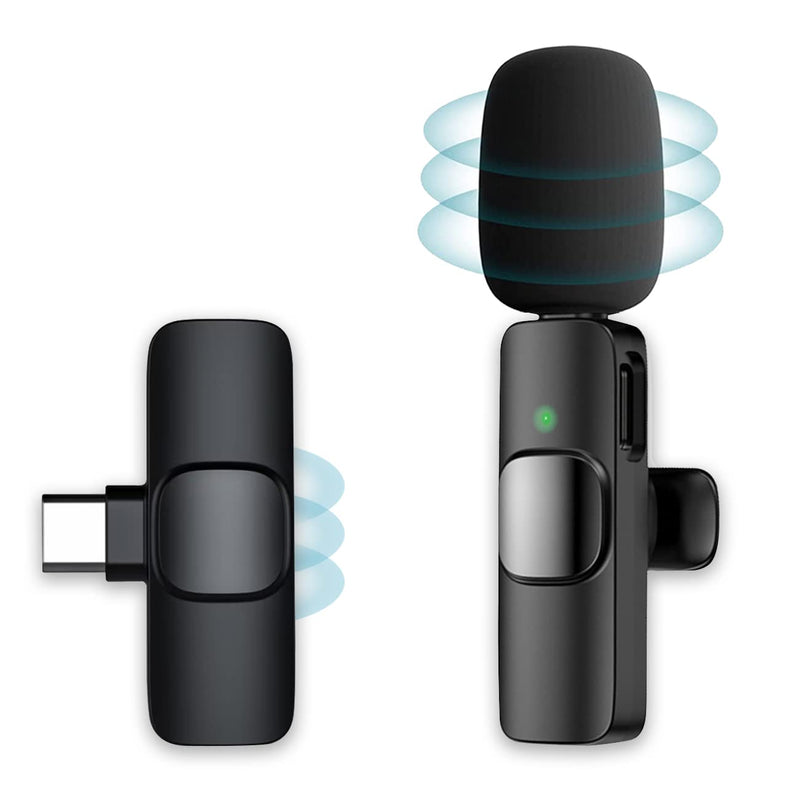  [AUSTRALIA] - BEOBEU Wireless Lavalier Microphone,Plug-Play Wireless Mic for Recording Vlog YouTube Facebook Live Stream,TikTok,Vlog,Interview-Auto Sync,Noise Reduction,NO APP/Bluetooth Needed