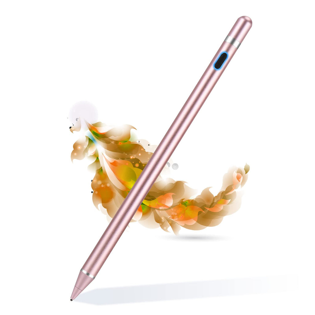  [AUSTRALIA] - Active Stylus Pen for Touch Screens, Rechargeable Pencil Digital Stylus Pen Compatible with iPad and Most Tablet (Rose) Rose
