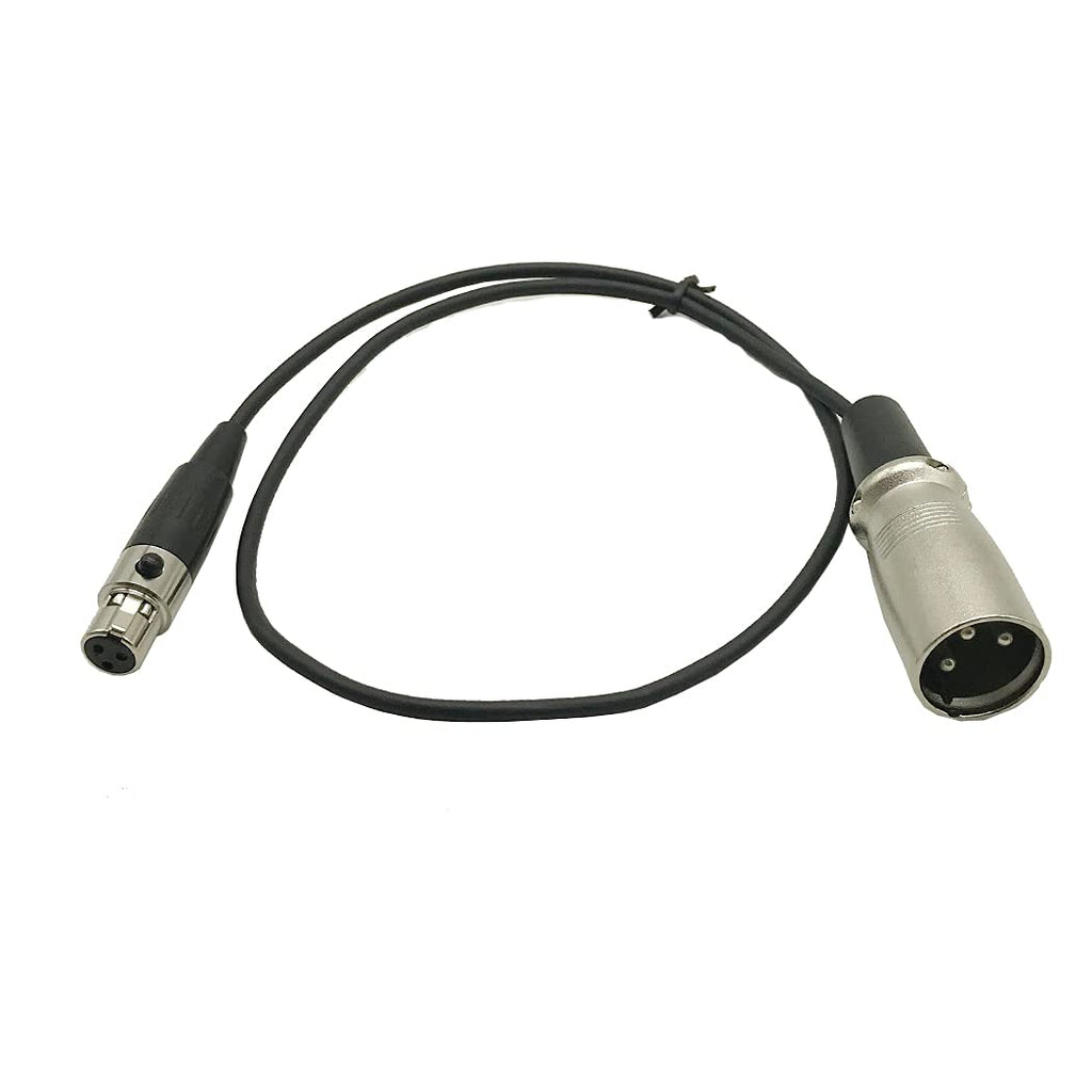  [AUSTRALIA] - Seadream Mini-XLR Female to XLR Male Microphone Patch Cable; Mini XLR 3 Pin Pro Lapel Audio Replacement Cable (1.64FT) 1.64FT