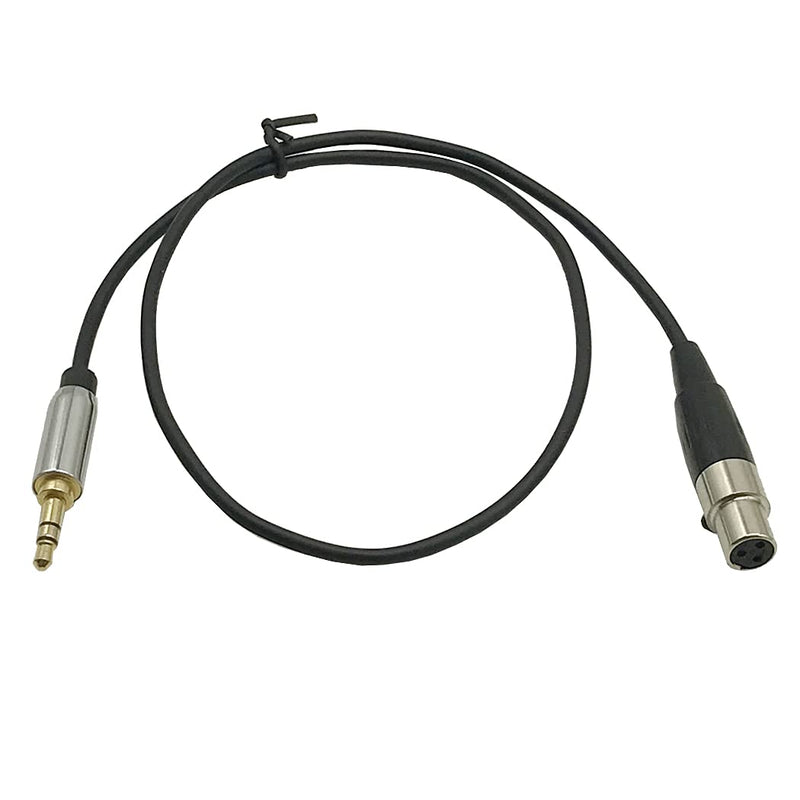  [AUSTRALIA] - Seadream Mini-XLR Female to 3.5mm 1/8" TRS Male Slim-Plug Pro Lapel Mic Cable (1.64FT) 1.64FT