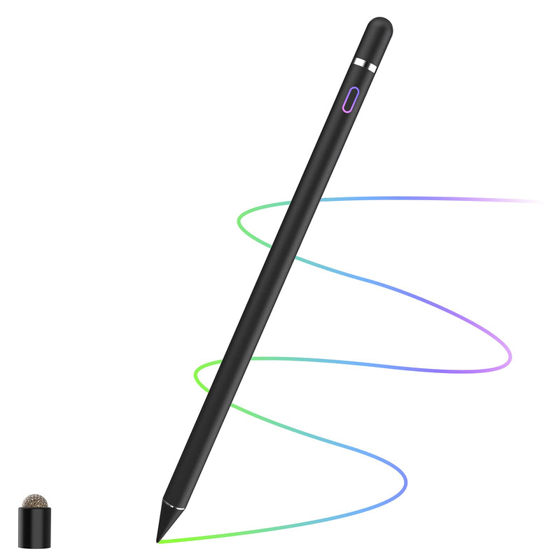  [AUSTRALIA] - Stylus Pens for Touch Screens, Upgraded Pencil Compatible with iPad Generation Pro Air Mini iPhone Galaxy Surface Kindle Fire Android Alternative Tablet Stylist Smart Digital Drawing Pen (Jet Black) Jet Black