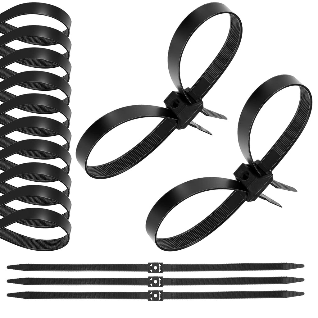  [AUSTRALIA] - 30 Pieces Zip Tie Cuffs Flex Cuffs for Law Enforcement Nylon Double Zip Handcuffs Dual Clamp Cable Ties Heavy Duty Hand Cuffs, Strength:250 LBS, Length:19.7 Inch