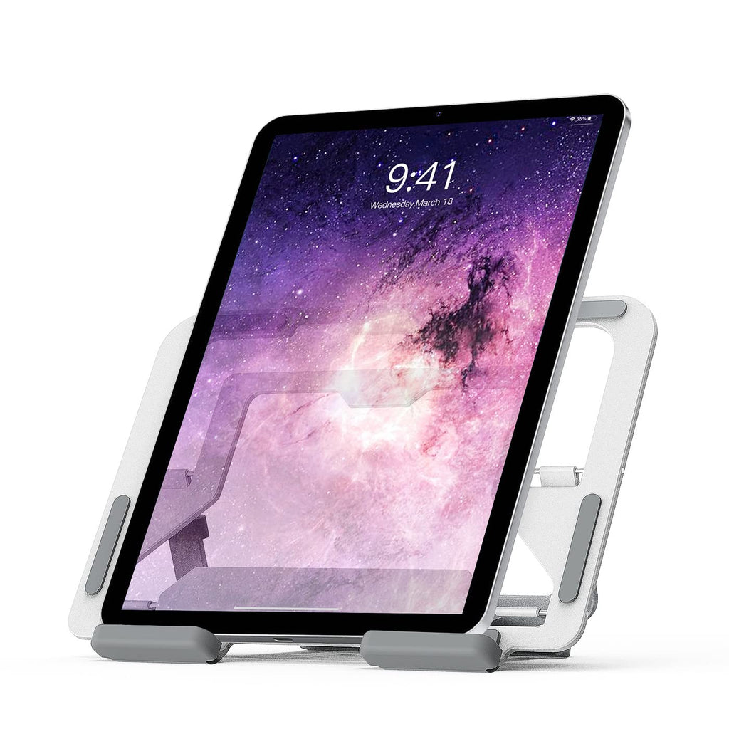  [AUSTRALIA] - Elitehood Aluminum iPad Stand for Desk, Adjustable Tablet Stand Holder, Ultra-Slim & Portable iPad Pro Desk Stand for New 2021 2020 iPad Pro 12.9 11, iPad Air/Mini, Galaxy Tab, Kindle Fire and More