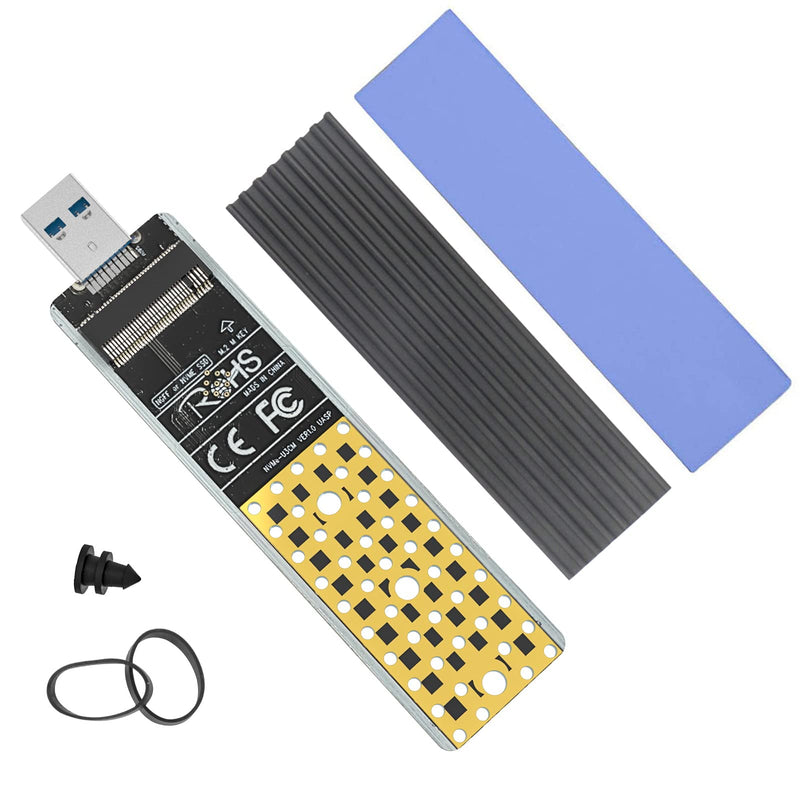  [AUSTRALIA] - ANYOYO NVMe to USB Adapter, M.2 SSD to USB 3.1 Type A Card, M.2 PCIe Based M Key Hard Drive Converter Reader as Portable SSD 10 Gbps USB 3.1 Gen 2 Bridge Chip Support OS 2242 2260 2280 Size SSD