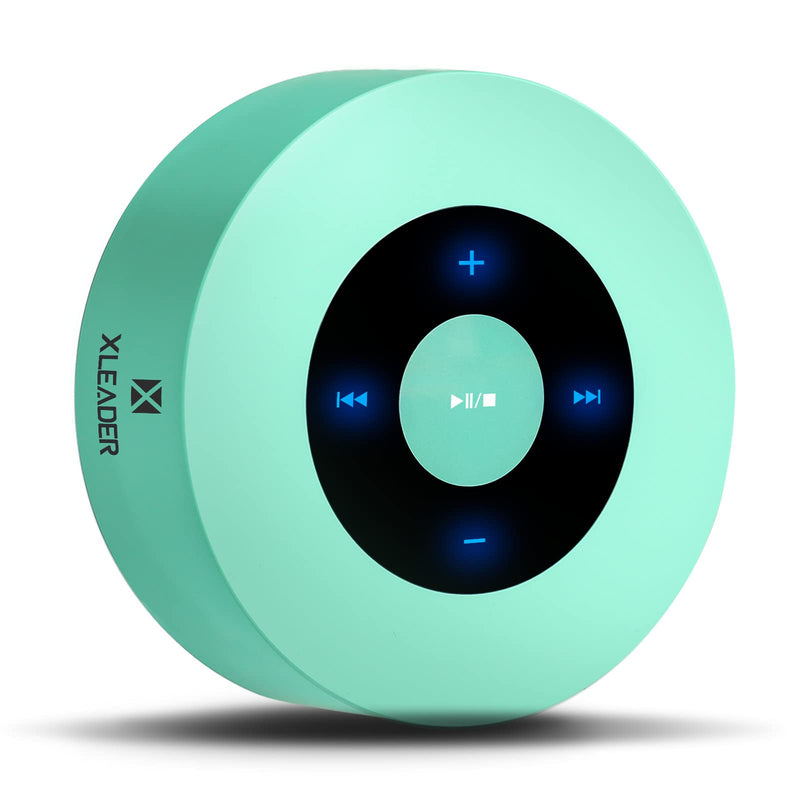  [AUSTRALIA] - [ Smart Touch] Bluetooth Speaker, XLeader SoundAngel A8 (3rd Gen) Auto Pairing Mini Speaker with Travel Waterproof Case 3D Sound Mic TF Card AUX for Bathroom Yoga Camping Kids Teen Gift Mint Green Cyan