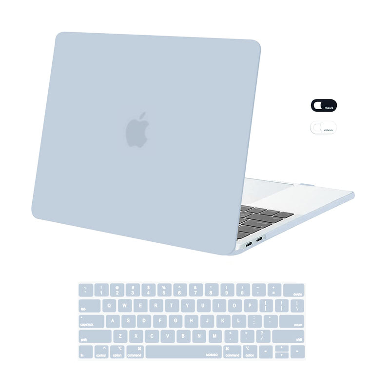  [AUSTRALIA] - MOSISO Compatible with MacBook Pro 13 inch Case 2016-2020 Release A2338 M1 A2289 A2251 A2159 A1989 A1706 A1708, Plastic Hard Shell Case & Keyboard Cover Skin & Webcam Cover, Baby Blue
