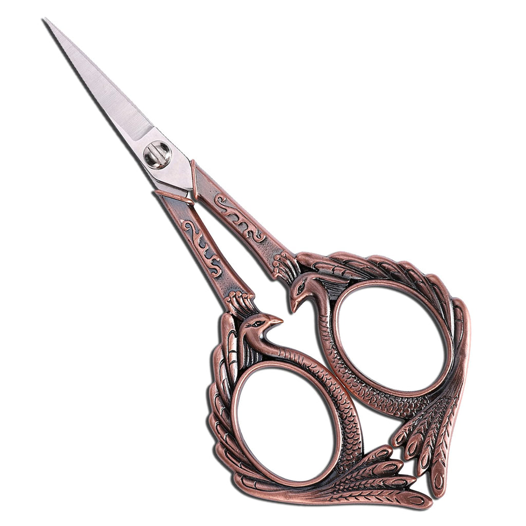  [AUSTRALIA] - YOUGUOM Embroidery Scissors - 5in Sharp Tip Detail Small Shears for DIY Craft, Sewing, Needlework, Paper Cutting, Scrapbooking, Thread Nipper, Vintage Peacock Style