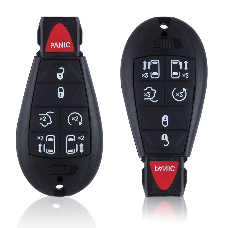  [AUSTRALIA] - 7 Button Keyless Remote Key Fob Replacement Fits Chrysler Town and Country 2008-2015 / Dodge Grand Caravan 2008-2014 (M3N5WY783X,ID46) 2 Pack