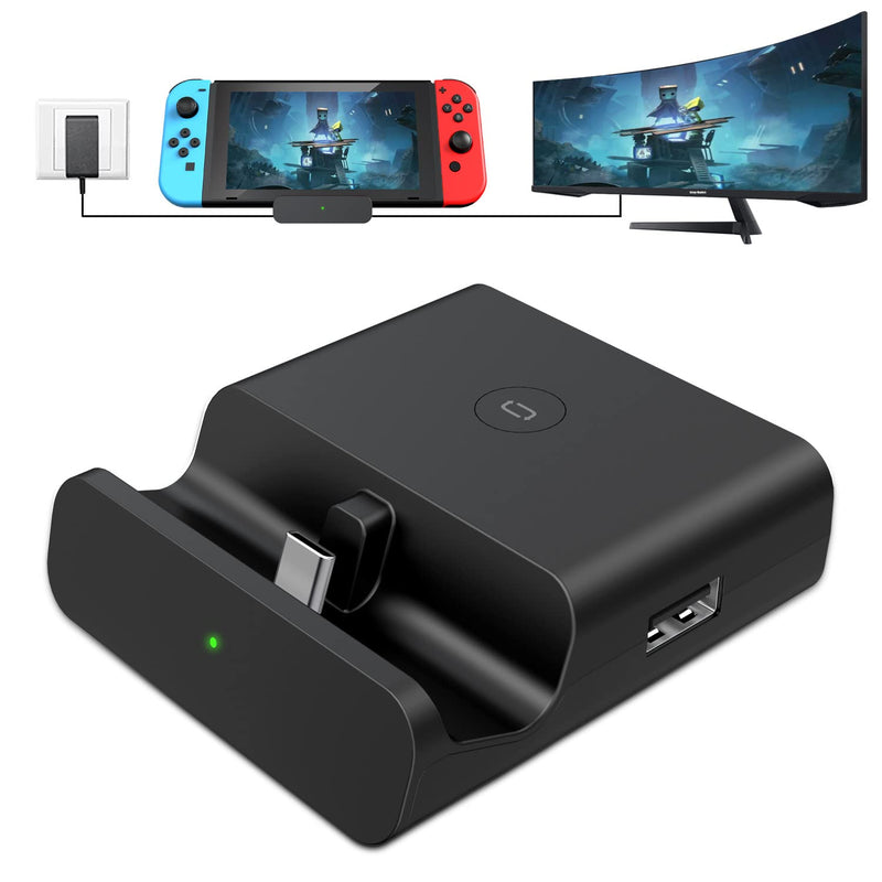  [AUSTRALIA] - Gray Rabbit Switch Dock, Portable Charging Docking Station,Replacement for TV Dock Station with HDMI USB 3.0/2.0 Port