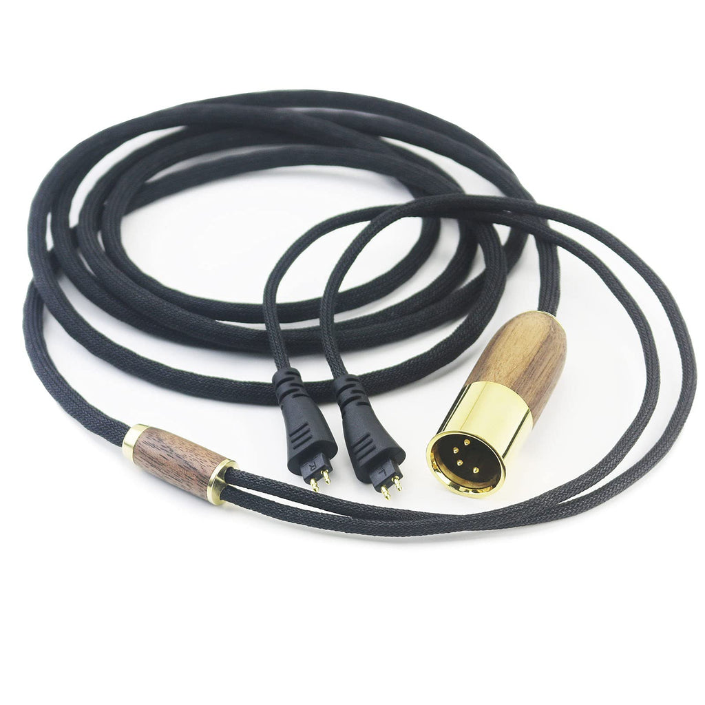  [AUSTRALIA] - NewFantasia 4-pin XLR Balanced Male 6N OCC Copper Silver Plated Cord 4-pin XLR Balanced Cable Compatible with Fostex TH-900 MKII, TH610, TH900 MK2 Premium Headphones Walnut Wood Shell