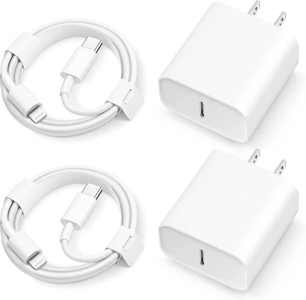  [AUSTRALIA] - iPhone Fast Charger 【Apple MFi Certified】[4-Pack] USB C Wall Charger Fast Charging 20W PD Adapter with 6FT Charging Cable Compatible with iPhone 13/12/11 Pro Max,Mini,Pro/XR/iPad