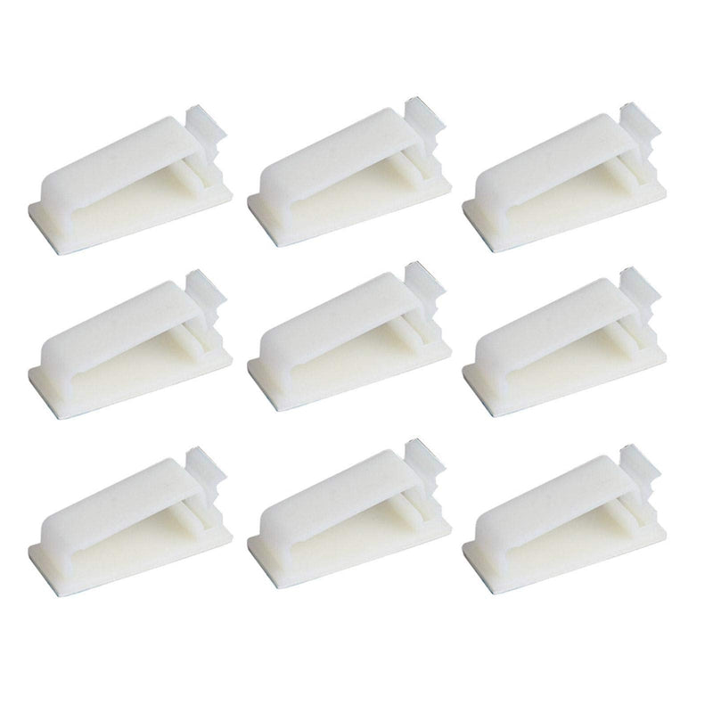  [AUSTRALIA] - Saycker Self-Adhesive Cable Clips Organizer Durable Strong Cable Wire Management for Car Office and Home(White x 50pcs) White X 50pcs