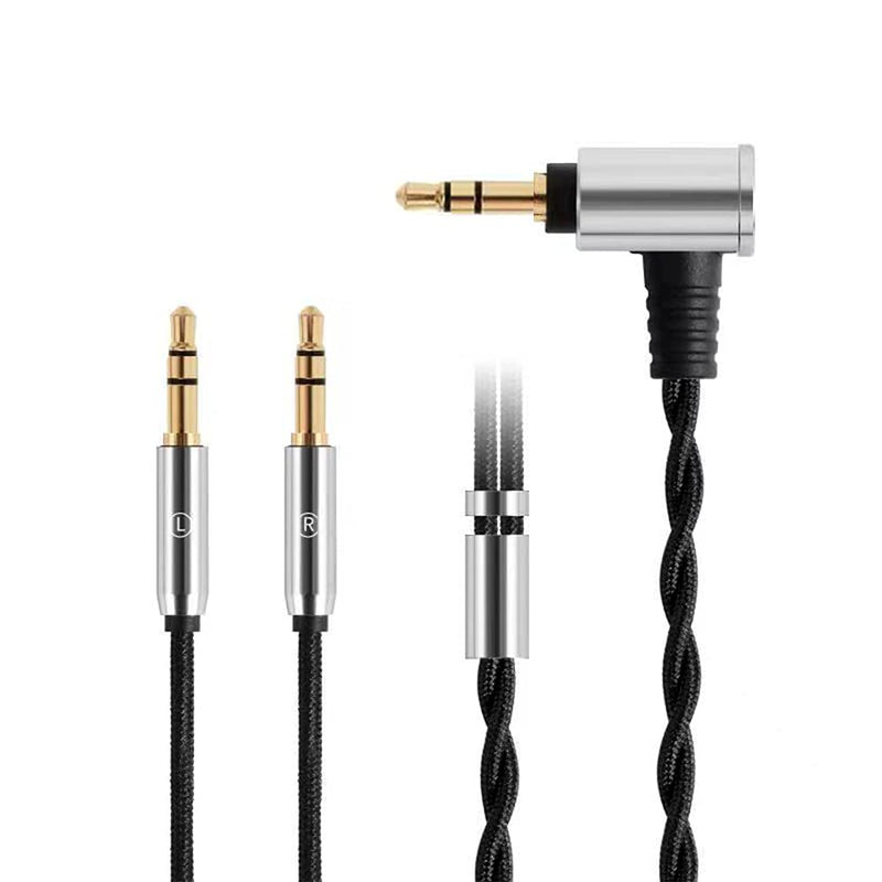  [AUSTRALIA] - FAAEAL Replacement Cable for Hifiman SUNDARA Ananda,Upgrade Cable for Hifiman HE4XX/HE-400i/HE560/HE-350/HE1000 Headphone 2.5mm/3.5mm/4.4mm to Dual 3.5mm Jack Male Cord 1.45meters/4.7ft (3.5mm Jack)