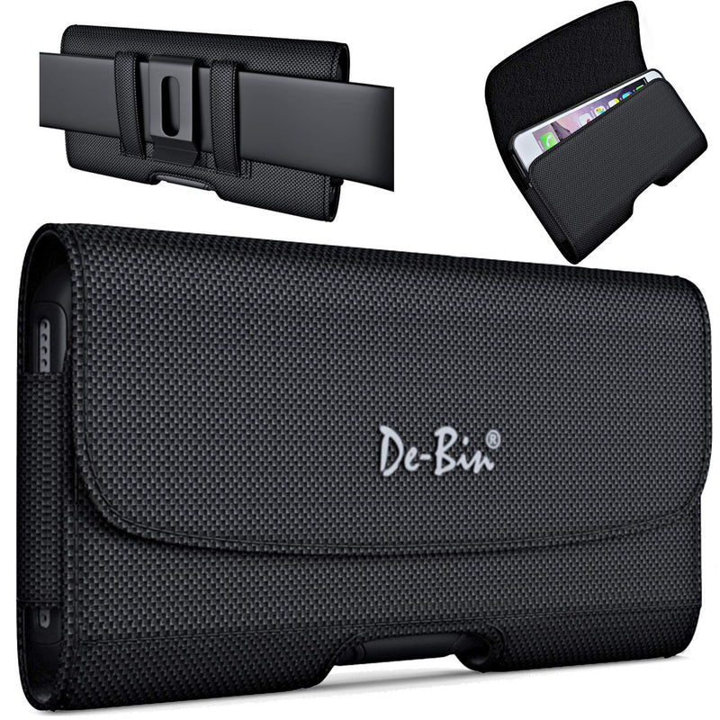  [AUSTRALIA] - De-Bin Cell Phone Holster Designed for Samsung Galaxy S20 FE, S10 Plus S9 Plus S8 Plus, A20 A30 A50 A51, Google Pixel 2XL 3XL 3aXL 4XL Belt Holder Case with Belt Clip Belt Loops Fit Phone with Case on