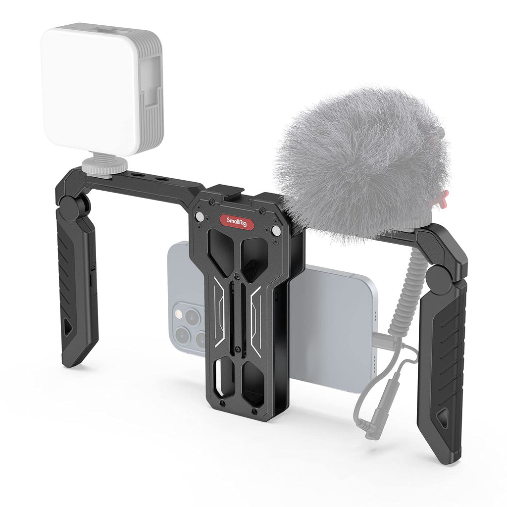  [AUSTRALIA] - SmallRig Wireless Control Foldable Smartphone Stabilizer, Filmmaking Vlogging Rig Case Aluminum Alloy +ABS Universal Phone Cage, Fits for iPhone 13/13 Pro/Pro Max-3111