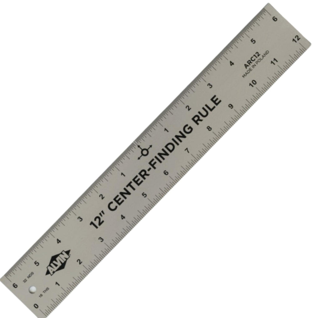  [AUSTRALIA] - ALVIN ARC12 Aluminum Center Finding Ruler, Ruler for Drawing, Planning, and Design, Drafting and Architecture Tool - 12 Inch