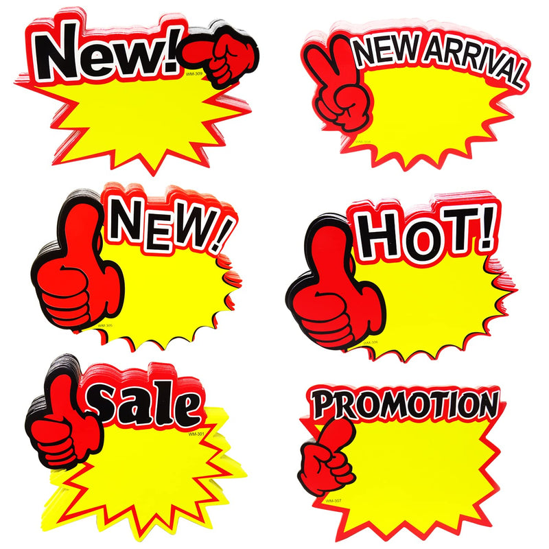 [AUSTRALIA] - Honbay 150PCS Starburst Sale Paper Signs Sign Cards Burst Paper Signs Retail Sale Tags for Retail Store Party Favors,Garage Sale (6 Style)