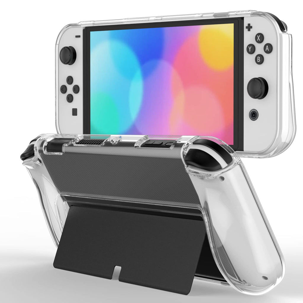 [AUSTRALIA] - JETech Protective Case for Nintendo Switch (OLED Model) 7-Inch 2021 Release, Grip Cover with Shock-Absorption and Anti-Scratch Design, HD Clear