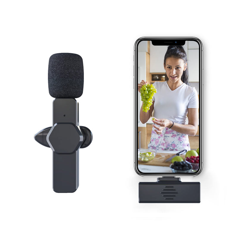  [AUSTRALIA] - Wireless Lavalier Microphone for iphone Plug-Play Mic Video Recording Noise Reduction Tiktok YouTube Facebook Live Stream Vlog (Lighting port) Lighting port