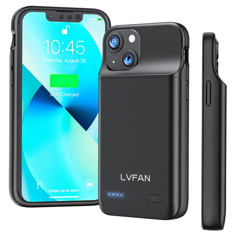  [AUSTRALIA] - Battery Case for iPhone 12 Mini/13 Mini, LVFAN 4700mAh Ultra Slim Portable Protective Charging Cover Rechargeable Extended Battery Pack Charger Case for Apple iPhone 13 Mini/12 Mini - 5.4 inch