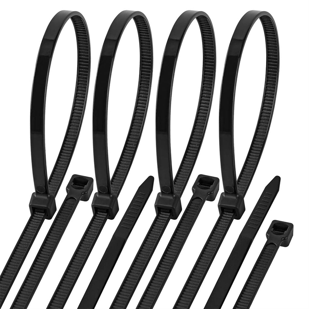  [AUSTRALIA] - 12 Inch Cable Zip Ties,WKTFOBM 100 Pack Black Zip Tie with 60lbs Tensile Strength,Heavy Duty Self-Locking Multi-Purpose Plastic Wire Ties for Indoor and Outdoor