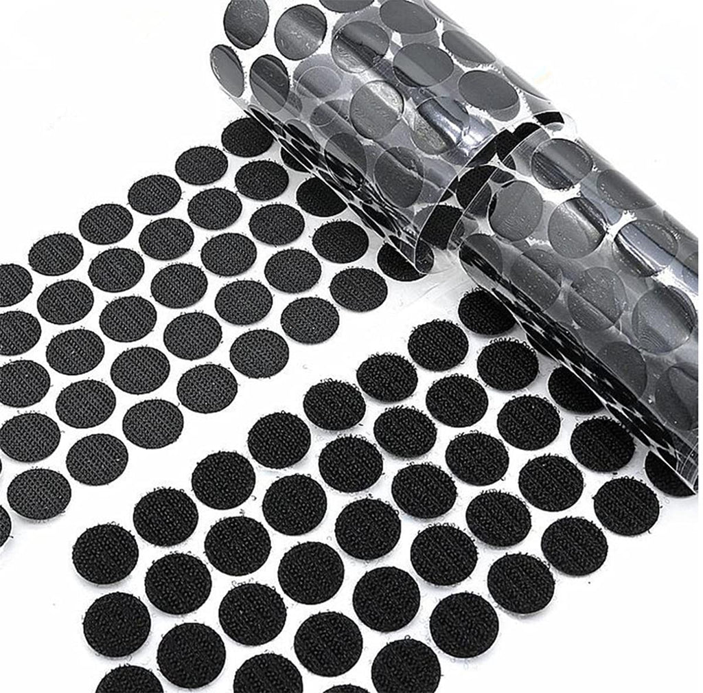  [AUSTRALIA] - 1000Pcs Sticky Back Coins 10mm/0.39” Diameter Hook & Loop Self Adhesive Dots Tapes, Dots with Waterproof Sticky Glue Coins Tapes, Ideal for Classroom Home Office Supplies(500 Sets)