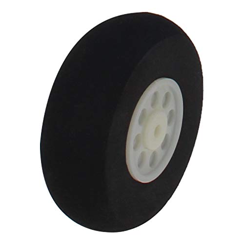 [AUSTRALIA] - Aicosineg RC Model Airplane Super Light Sponge Tire 2" Tail Wheel Aircraft Foam Wheel Replacement Black and White DIY Toy RC Car Truck Boat Helicopter Model Part 4Pcs