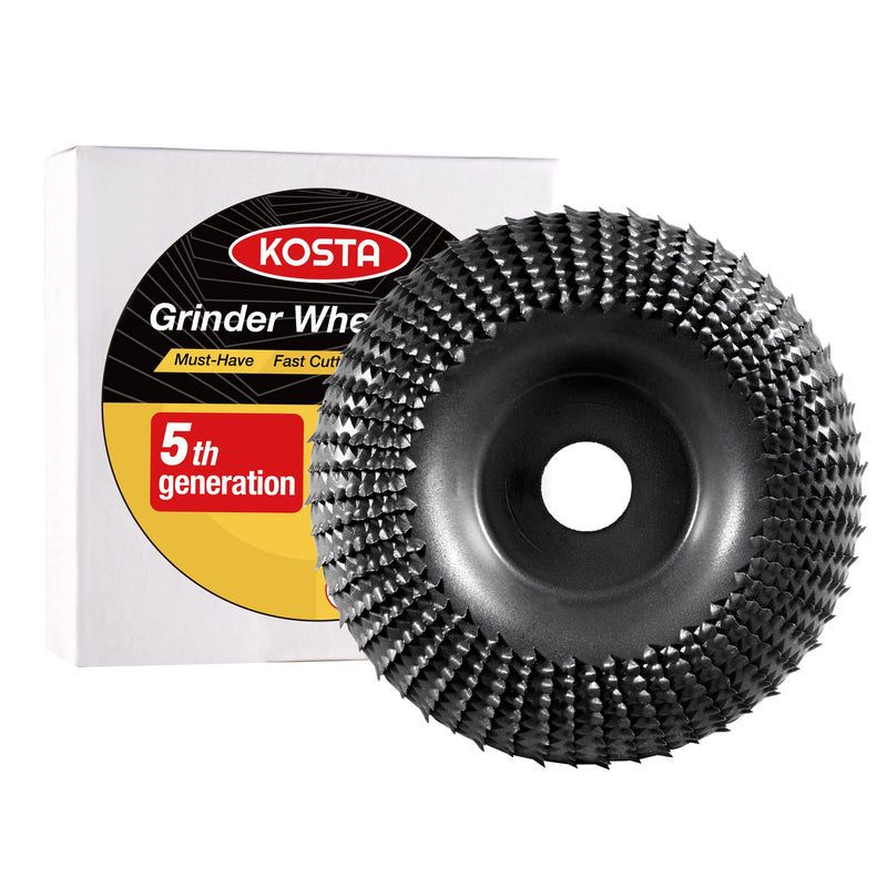  [AUSTRALIA] - 4'' Grinder Wheel Disc for Woodworking Angle Grinders Attachments Sanding Carving Tools, Sharping Disk with 5/8''Arbor, Black