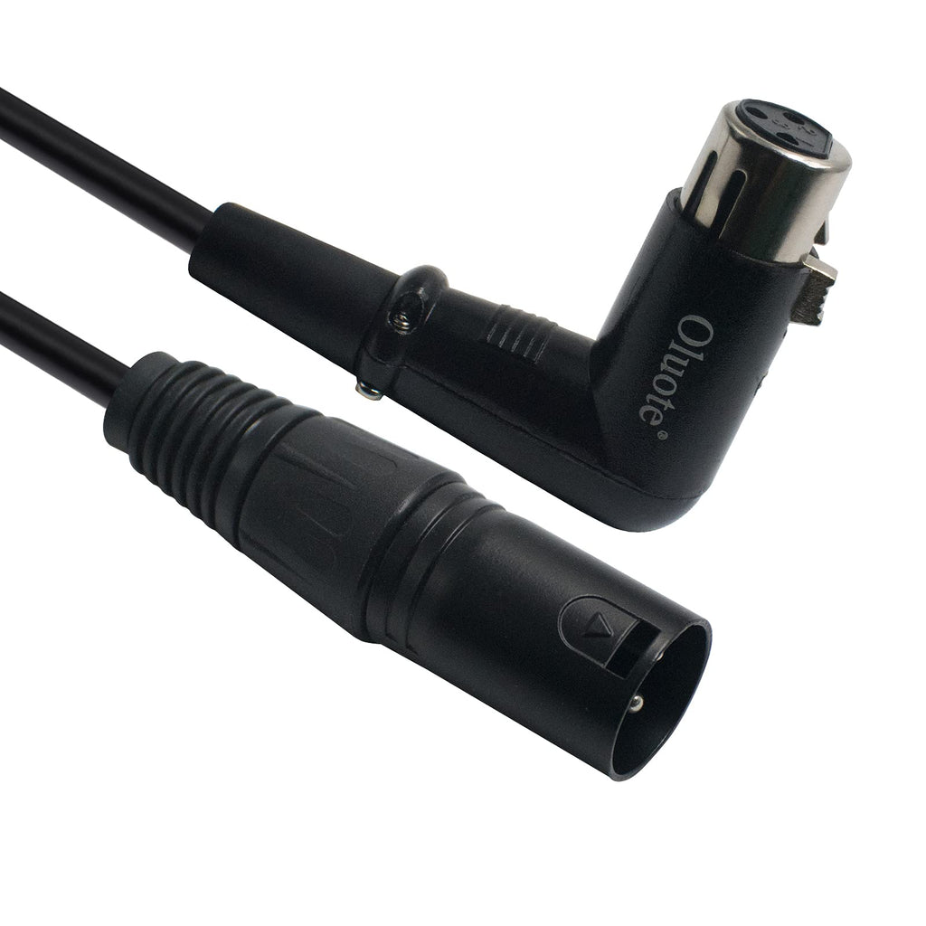  [AUSTRALIA] - Oluote XLR Microphone Cable, XLR Male to Right Angle Female Cable 3 PIN XLR to XLR Cable XLR Mic Patch Audio Cable Cord (0.65FT) 0.65 Feet